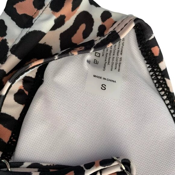 SweatyRocks Leopard Print Bikini Set Swimsuit Size Small Adjustable Straps - Picture 9 of 9